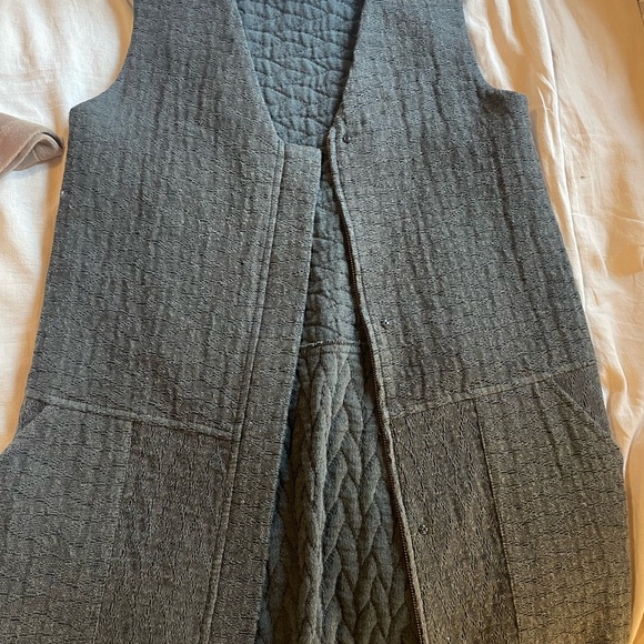 Billy Reid Gray Quilted Vest - Picture 4 of 6